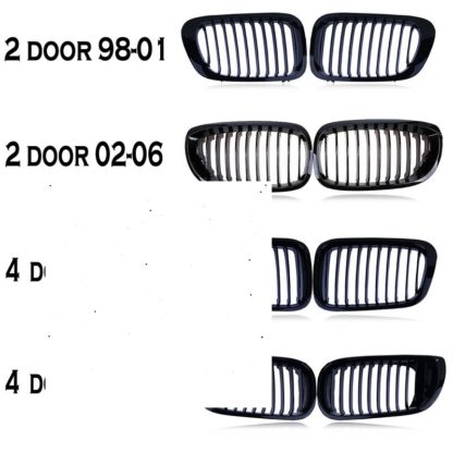 For BMW E46 3-Series 2-DR 4-DR Grill Grille 1997-2007